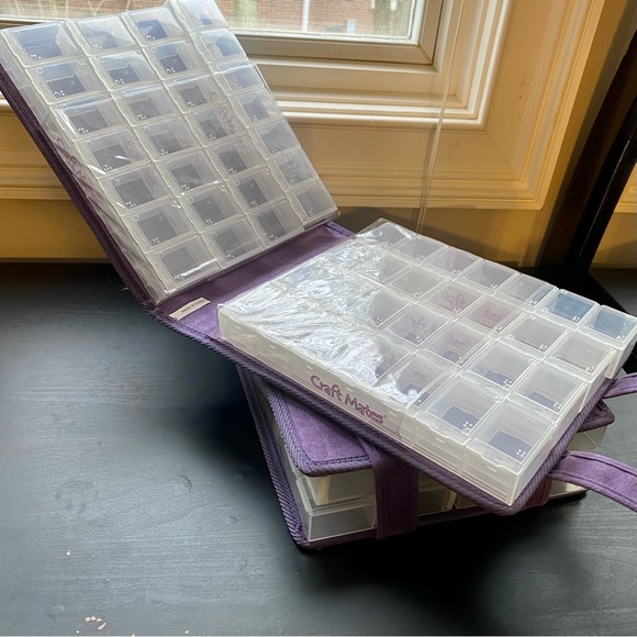 Craft Mates Other - PACK OF TWO Craft Mates Double Sided Case w 8organizers, for (beads, pins, more)
